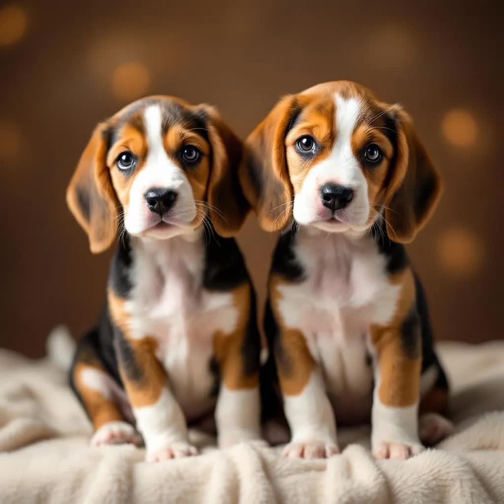 Бігаючі цуценята бігля